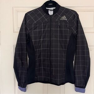 Adidas Women’s Supernova Running Jacket Lightweight Check Pattern